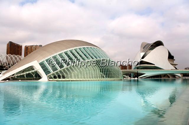 espagne valence 04.JPG - Hemisferic et Palais des Arts Reine Sofía, Cité des Arts et des Sciences, Valence, Espagne